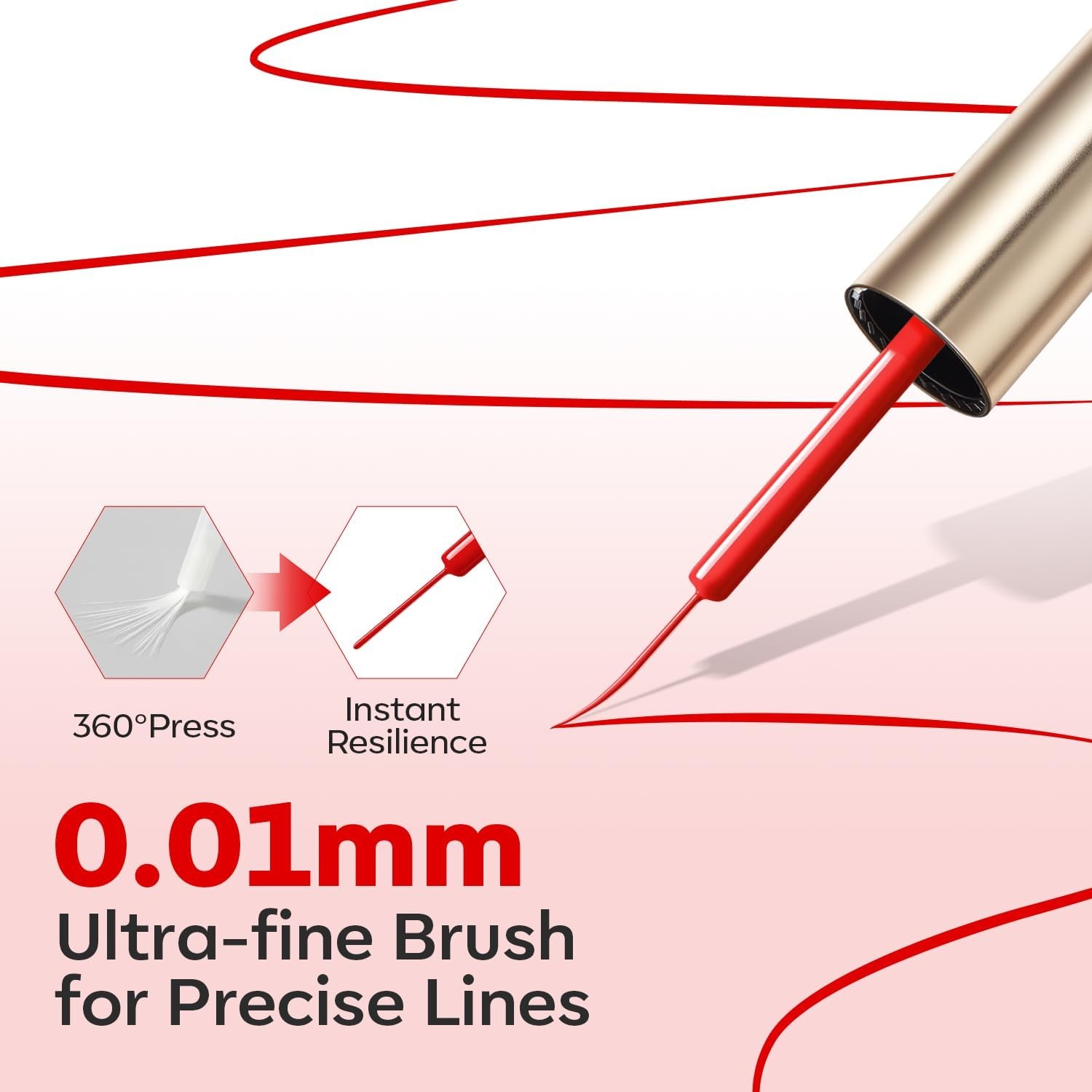 Red French Tip Liner l Polish, 15 ML Bright Red