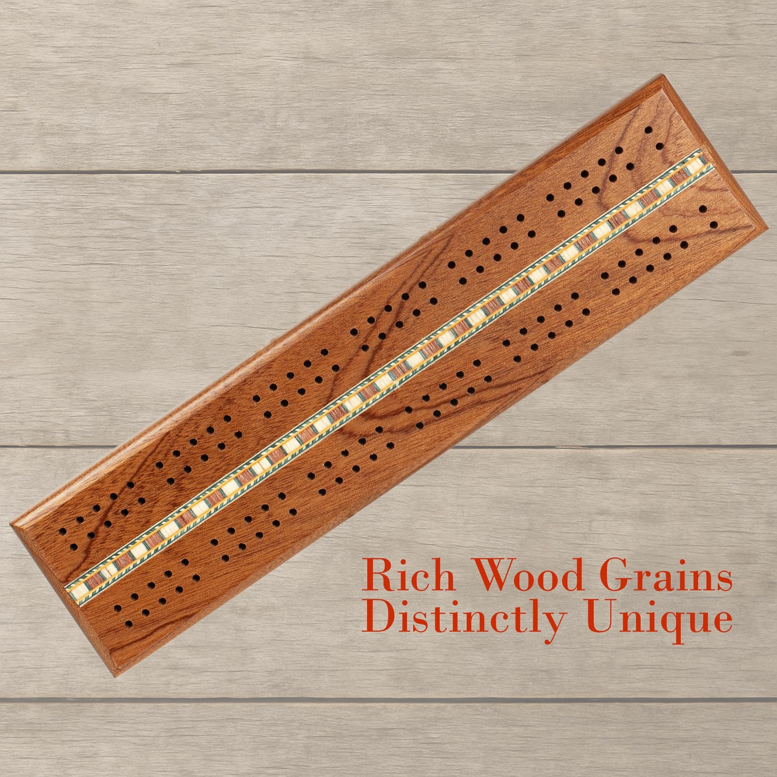 Sterling Games Wooden Cribbage 12 inch Double Track 11.75 inches, Gold