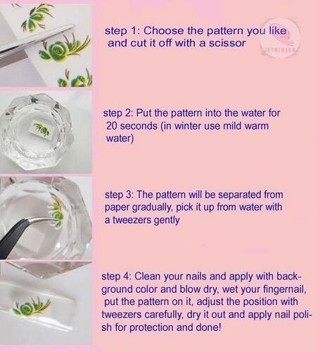 2pcs Nail Art Stickers Water Decals Flamingo Summer Fun Parrot Fruit 50+ Style