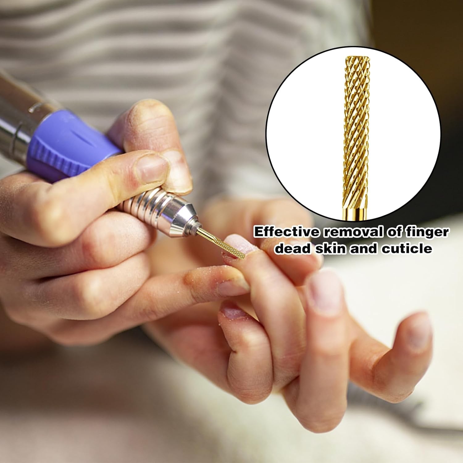 Nail Drill Bits, Carbide Drill Bits Remover Cuticle Bit for Nail Drill