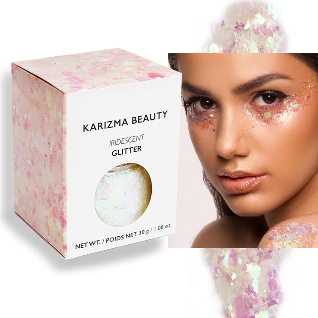30g Iridescent Chunky Glitter Face Hair Eye Body Women Rave Festival Makeup
