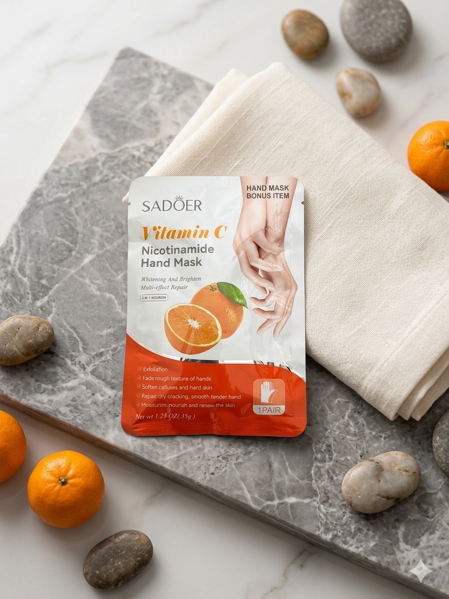 Set Of Nail and Face Mask ,Nail Care Set Full Size Vitamin C Hydrating Creams