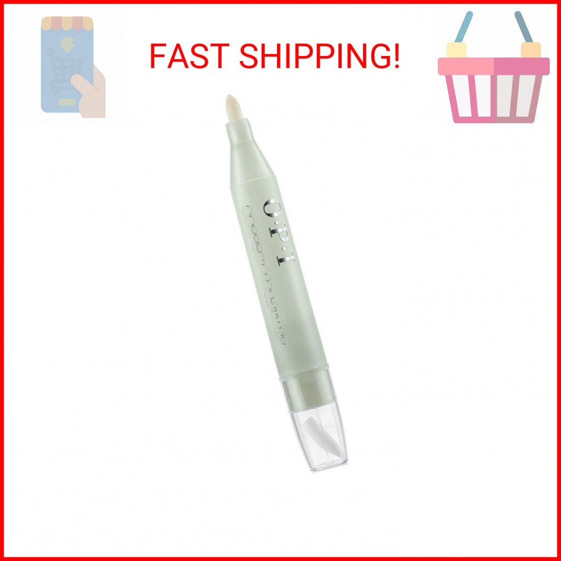 OPI Correct Clean Up | Refillable Nail Polish Remover Corrector Pen | Gentle & N