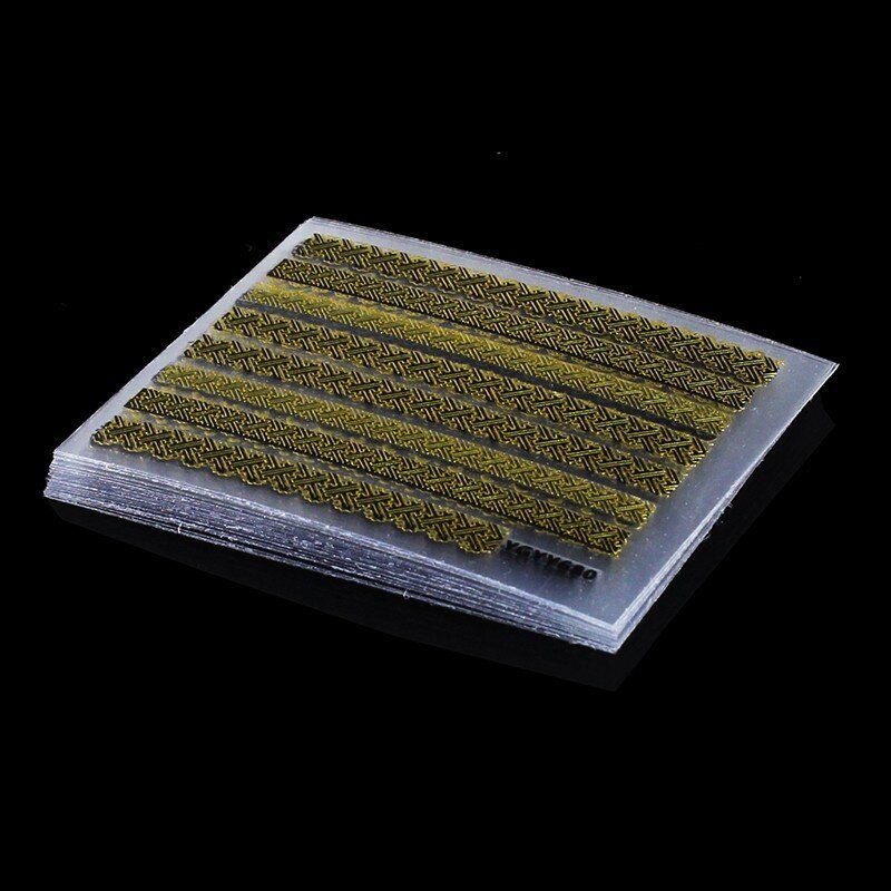 24pcs 3D Gold Nail Art Stickers Flower Lace UV Nail Gel Tips Manicure Decals