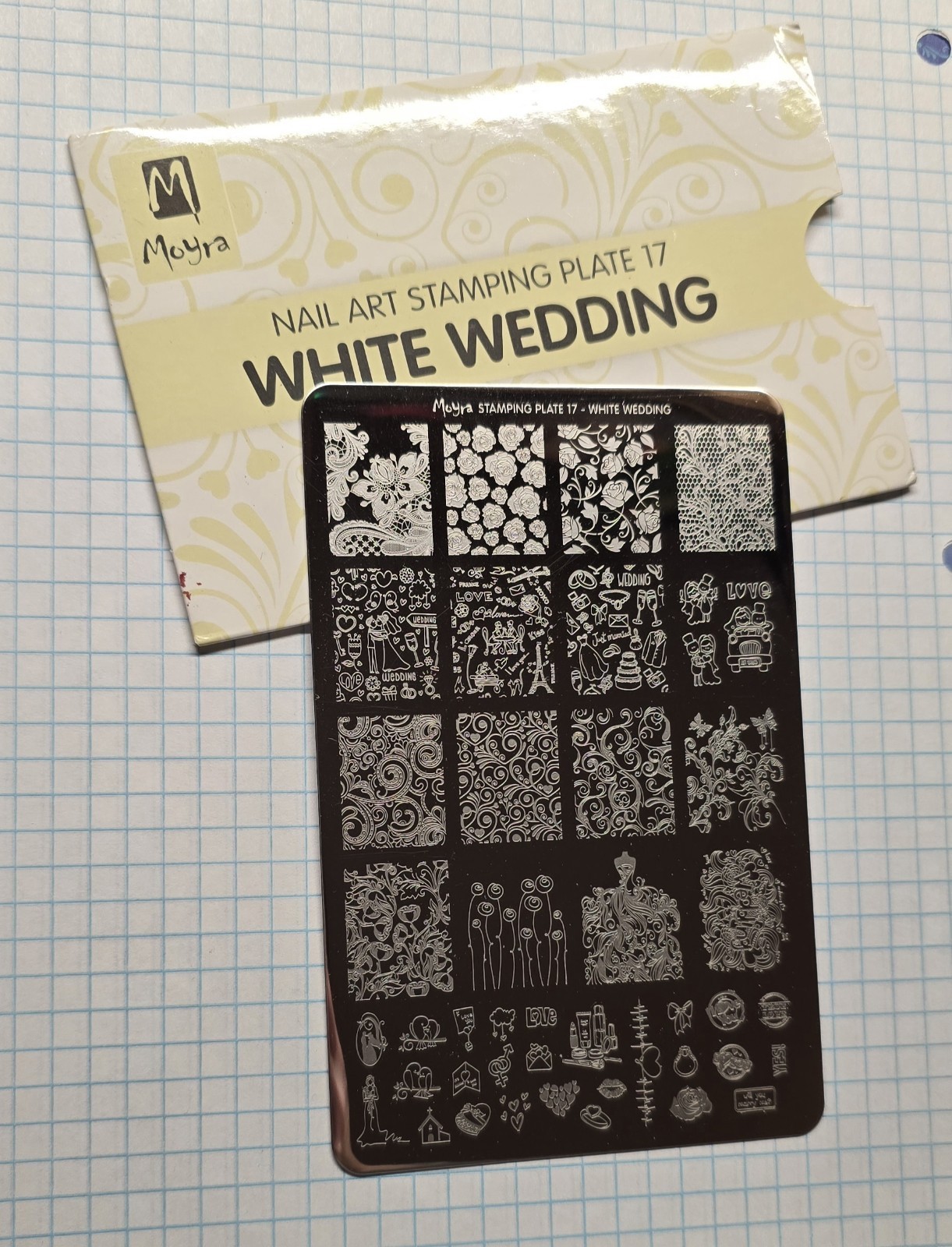 Moyra Stamping Plate Nail Art Accessories plate 17 Wedding Floral Anniversary
