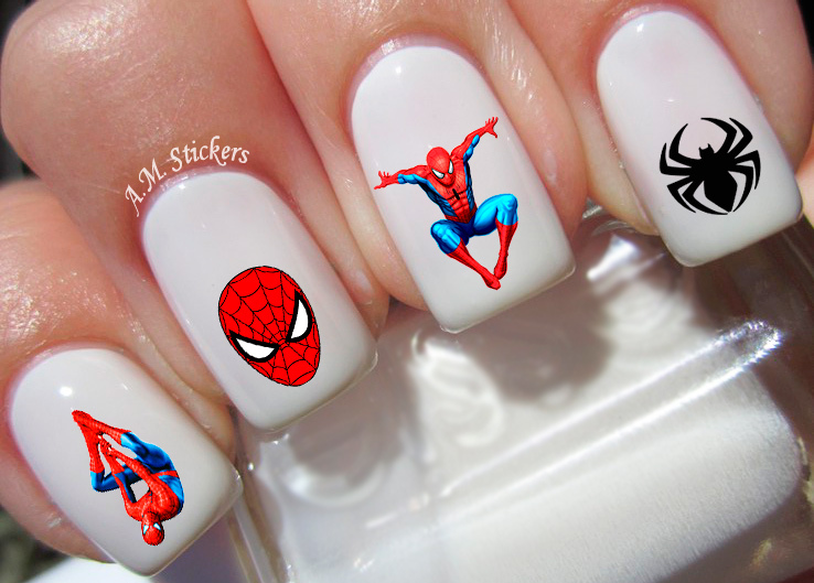 Spider Man Nail Art Stickers Transfers Decals Set of 66 – A1272