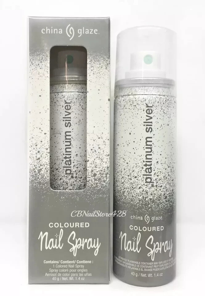 China Glaze Nail Lacquer – COLOURED NAIL SPRAY 1.4oz/40g – SILVER