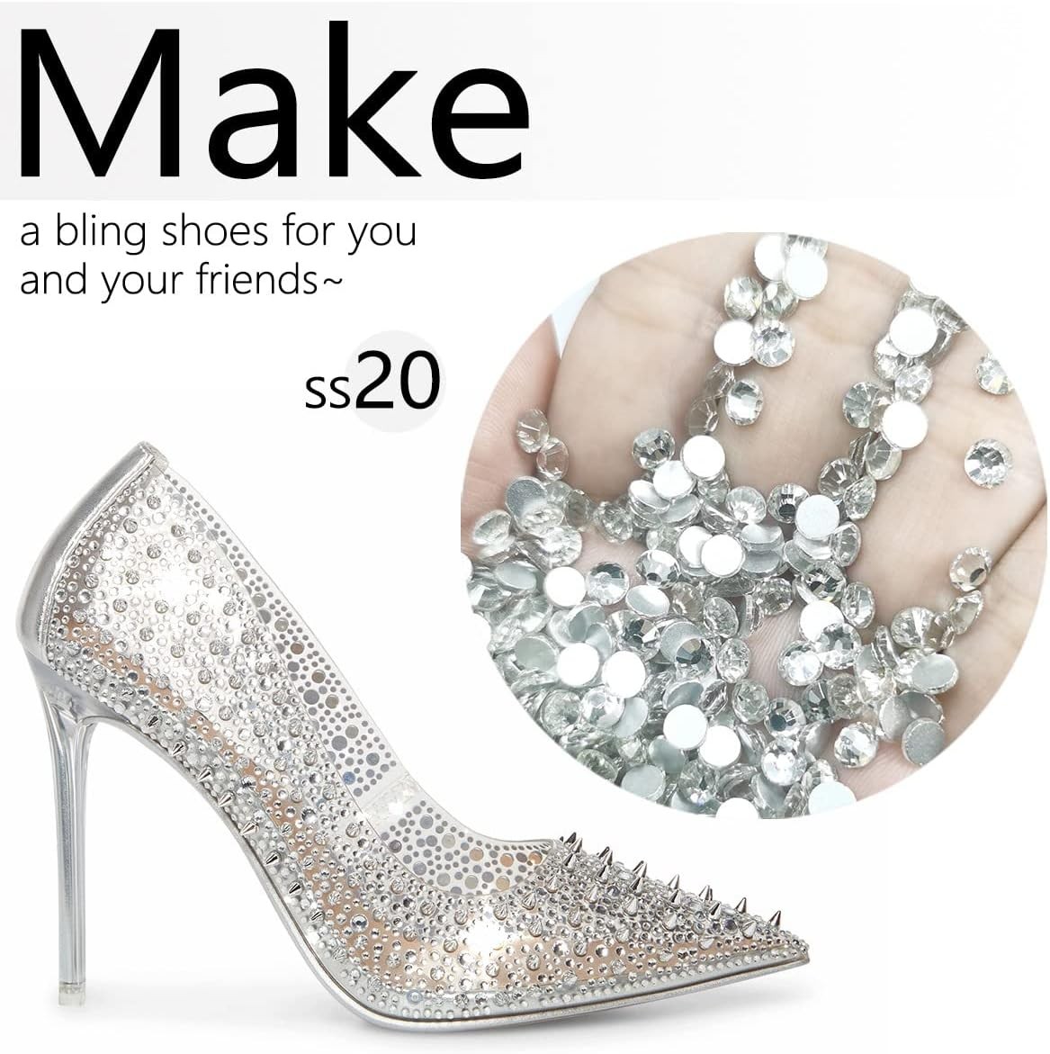 Bedazzling Flatback Glass Rhinestones Perfect for Crafting & DIY Nail Art Decor