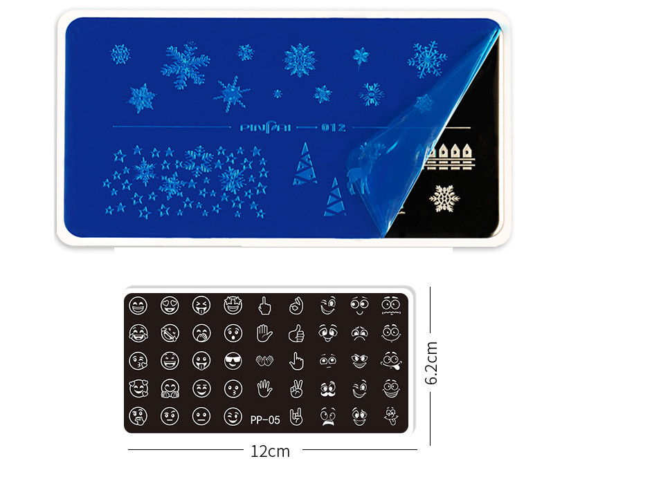 Pattern Nail Stamping Plates Flower Butterfly Snowflake Line Image Template Tool