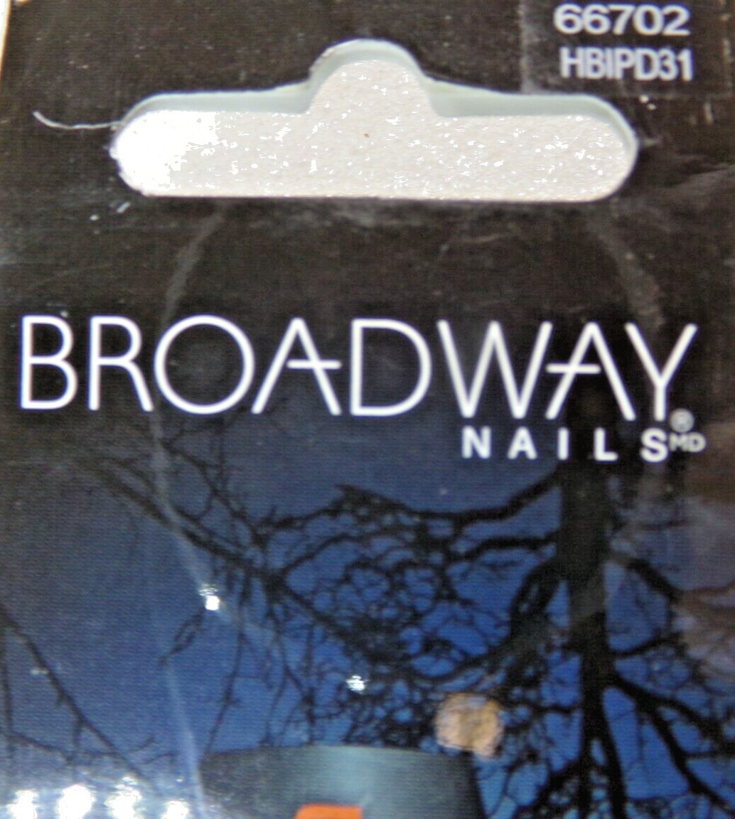Broadway NAILS PRESS ON Short – Black Halloween Candy Corn Glow in Dark