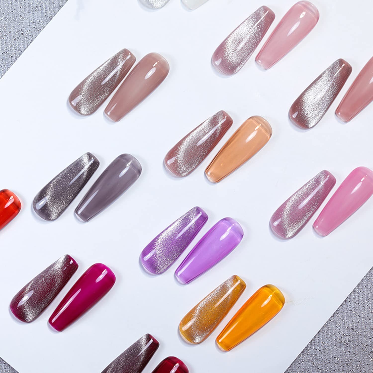 8pcs Cat Eye Magnet for Nails Magnetic Gel Nail Polish Nail Magnets Wand Magn…