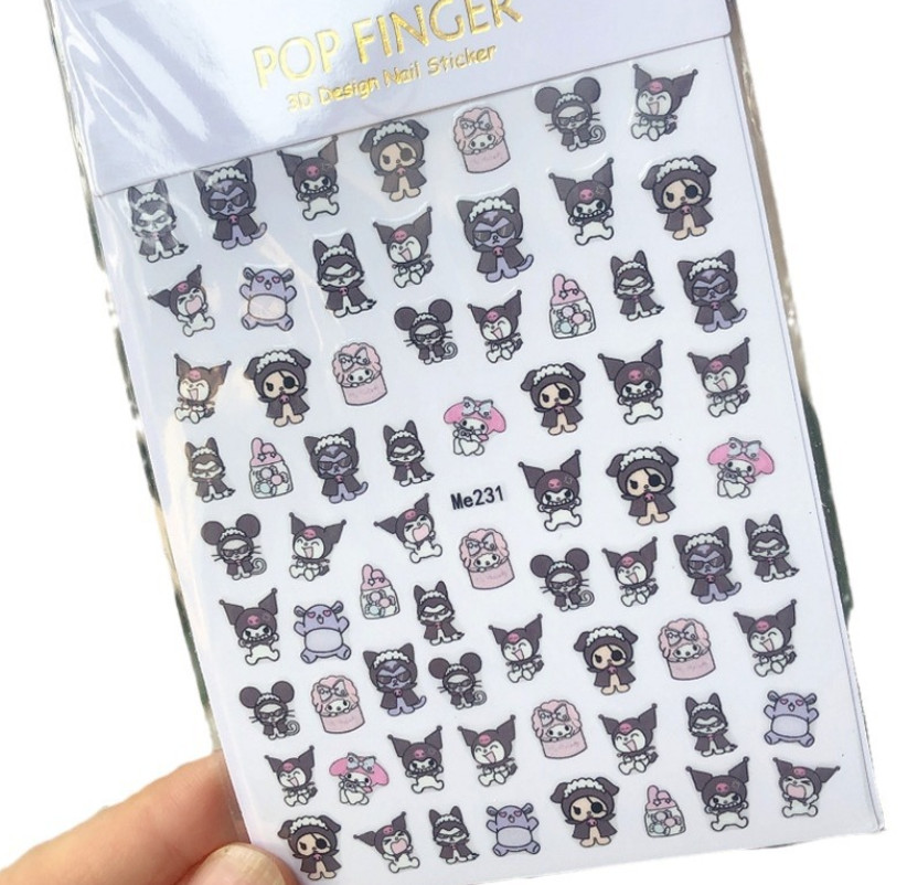 NAIL ART Character Sanrio KUROMI Stickers Decoration Self Adhesive Me231 NS50