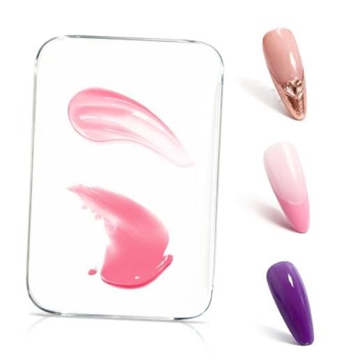 Acrylic Nail Art Palette – Transparent Gel Polish – 1 Count (Pack of 1)