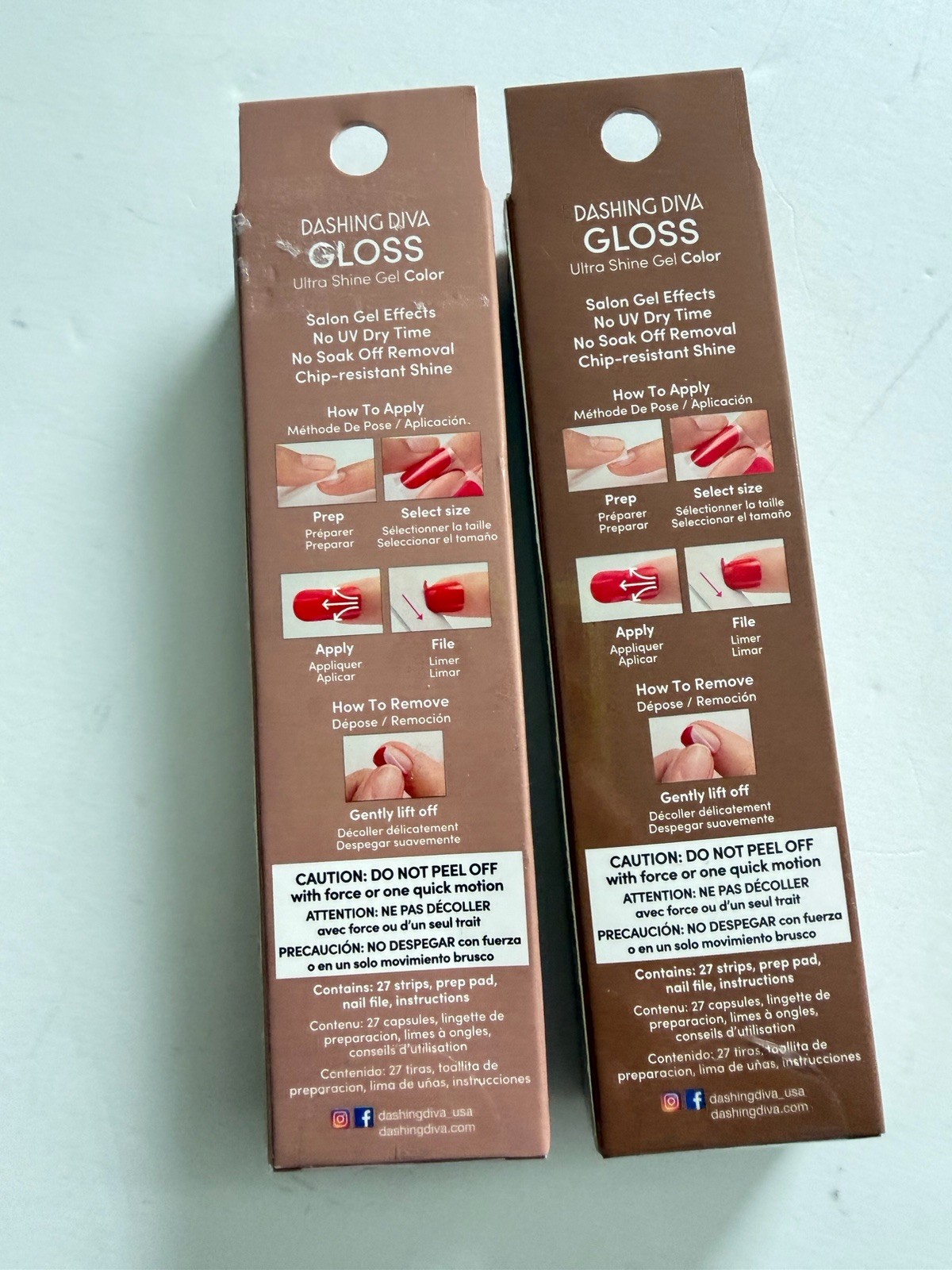 New 2 Sets Dashing Diva Gloss Ultra Shine Gel Teddy Bear/Shimmer Flecks Of Gold