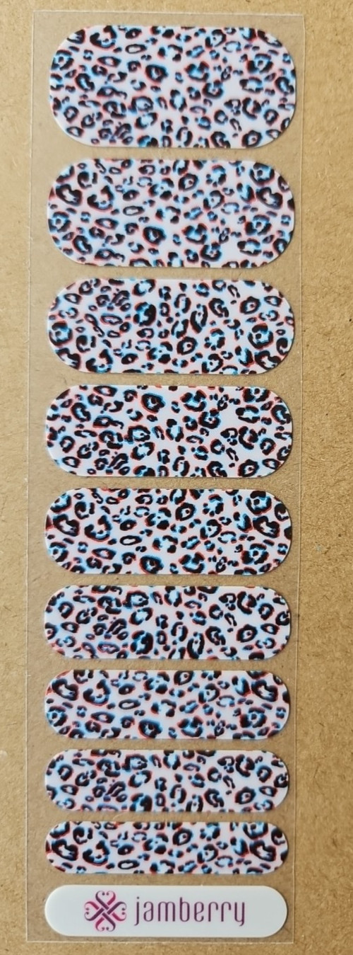JAMBERRY CHEETAH ILLUSIONS HALF SHEET NAIL WRAP RETIRED GGG FEBRUARY 2016