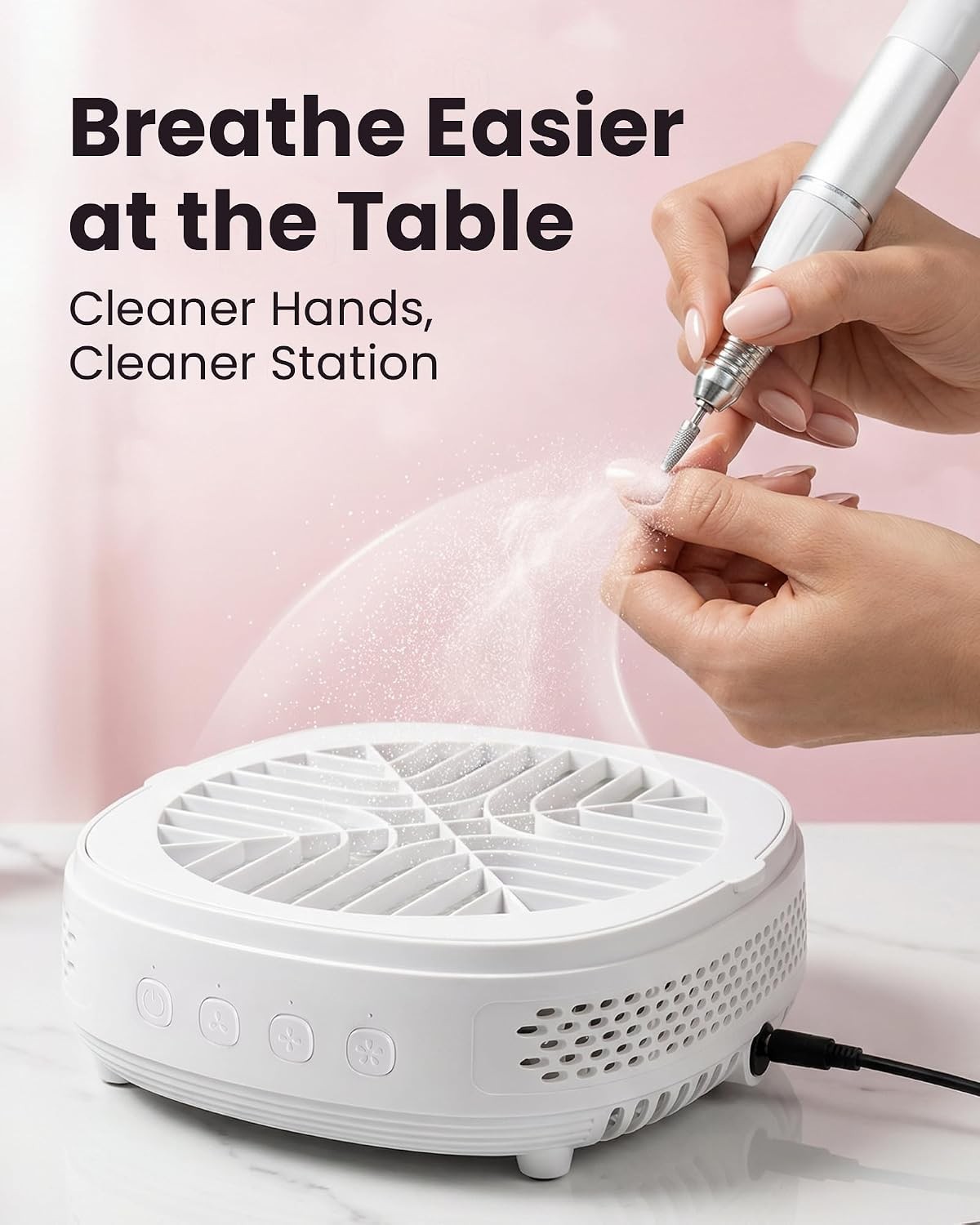 Nail Dust Collector, Professional Vacuum Fan for Nail Tech, Quiet & Compact D…