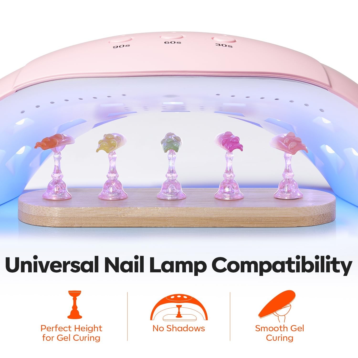 Nail Stand Set, Magnetic Press On Nails Holders Wider & Heart Display Base St…