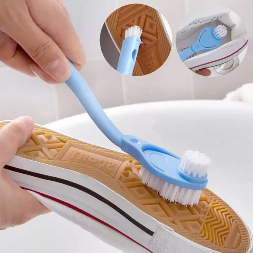 2-Sided 3 Brush Multi-Purpose Brush for Sneakers, Finger Nails, Kitchen & More