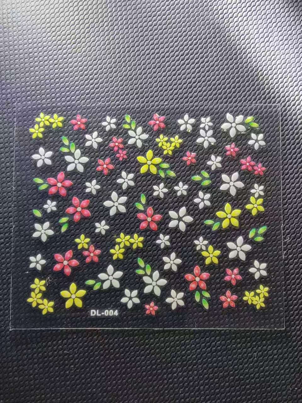 20 Sheets 3D Nail Art Stickers Decals Mixed Flower Design DIY Manicure