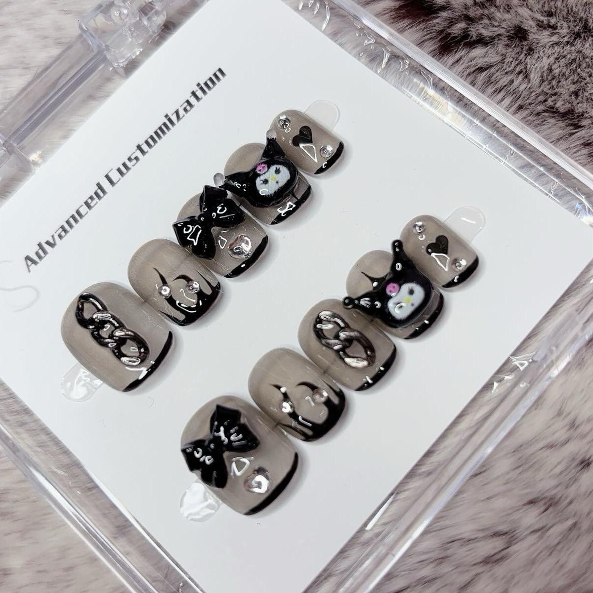 Press On Nails Black short (#008) – Easy-to-Apply