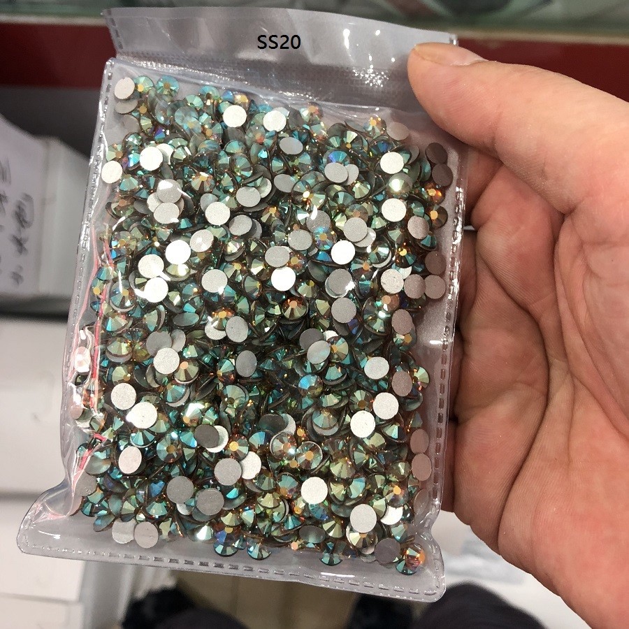 1440pcs Glitter Sunrise AB Nail Art Rhinestones Crystal Gems 3D Nails Decoration