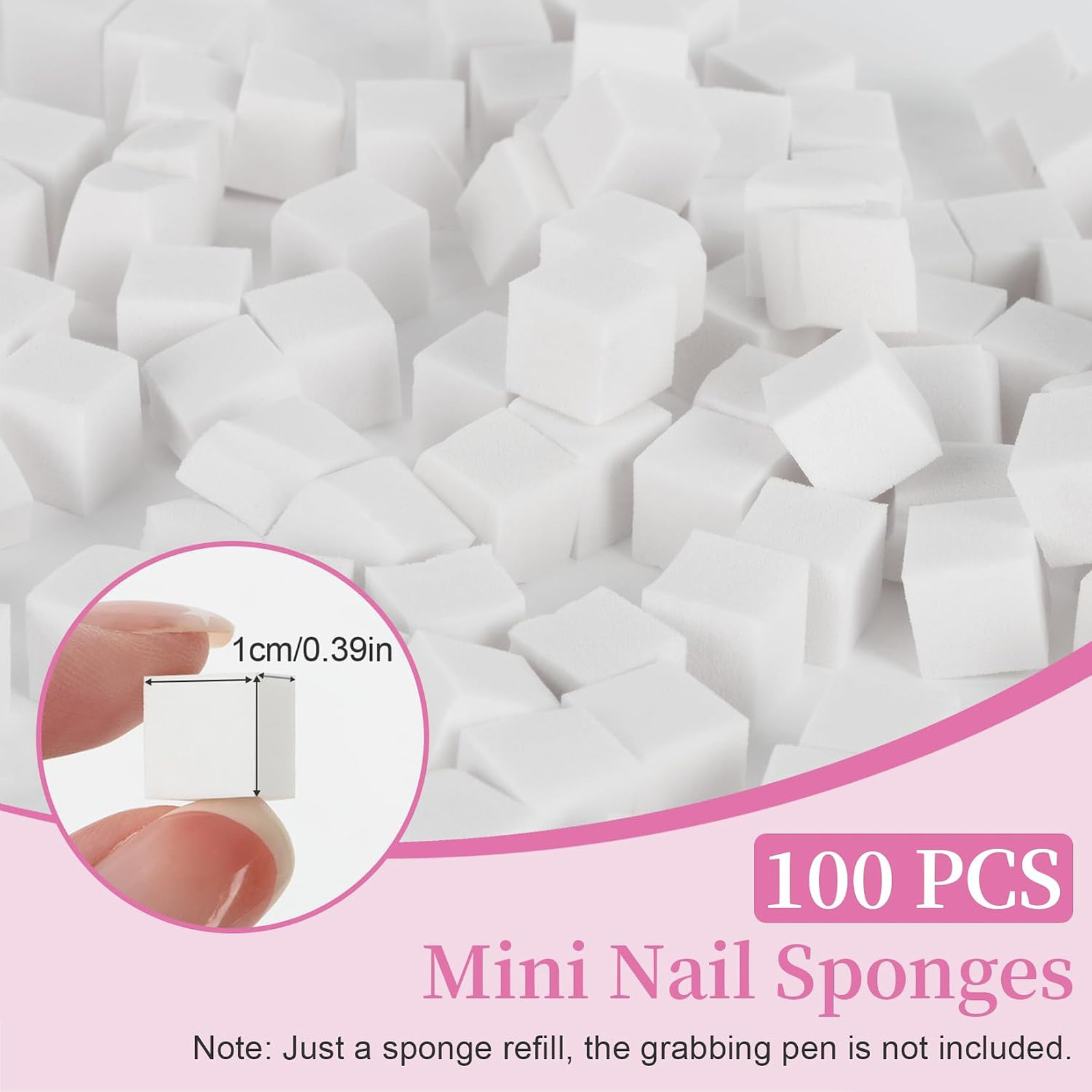 Nail Art Sponges Refill 100PCS Mini Gradient Sponge for Ombre Aura Nail Design