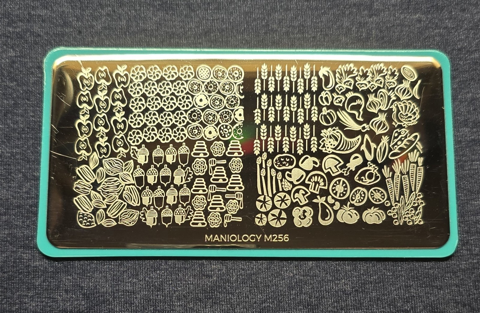 M256 Maniology Fall Corn Crop Vegetables Food Bees Honey Nail Stamping Plate
