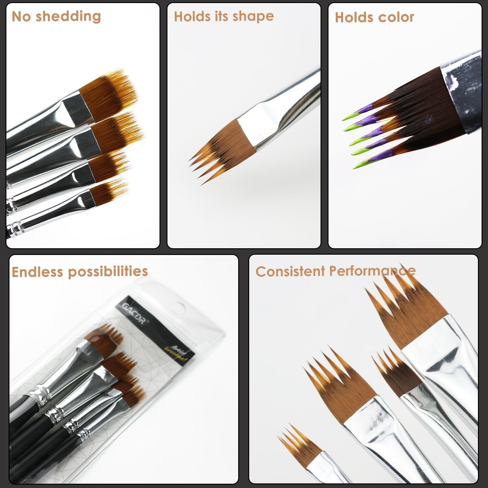 Paint Brush Comb Set – 4PCS Professional Grainer Brushes for Acrylic Painting…