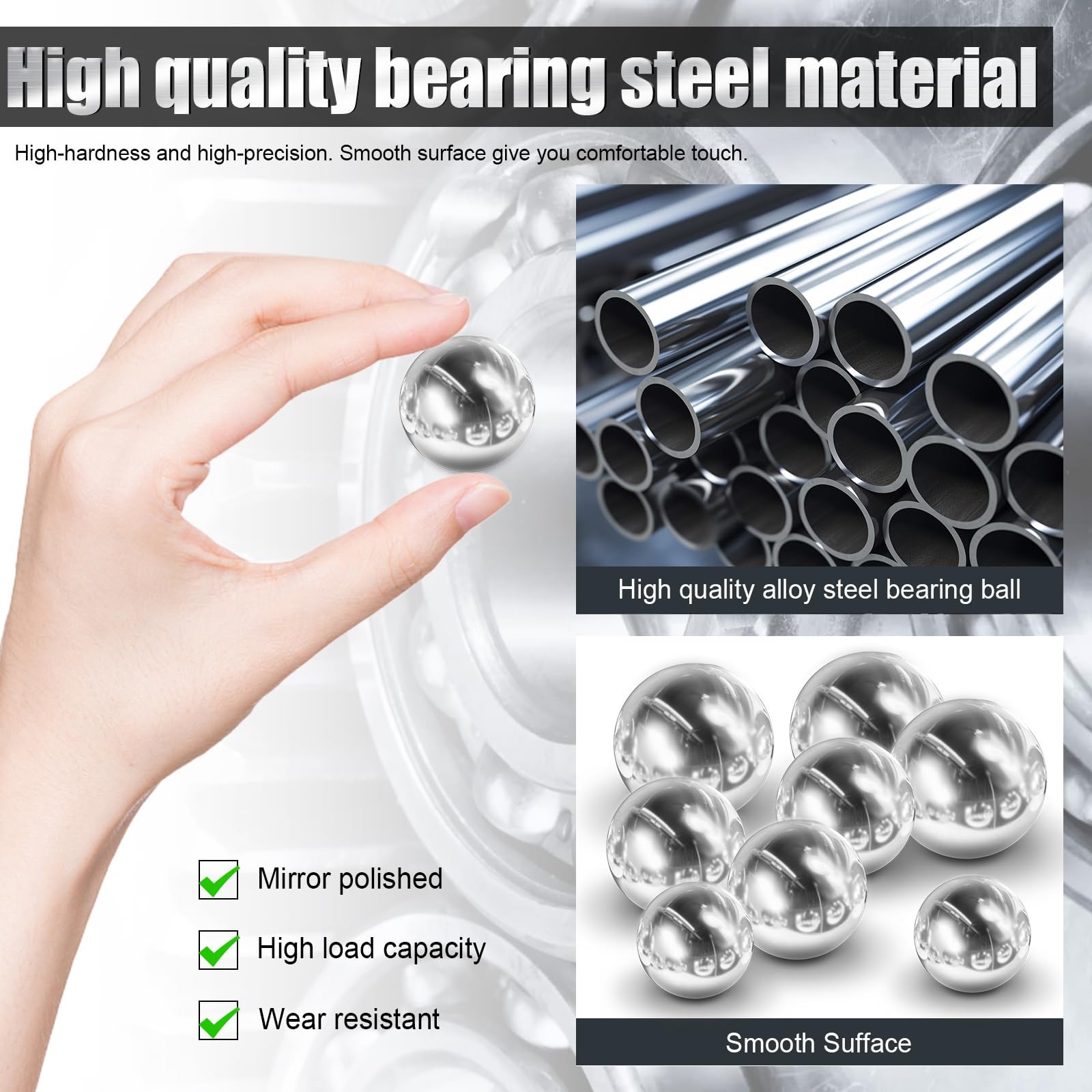 2pcs 1.5”inch Chrome Steel Bearing Balls 38mm Steel Balls Precision Bearing …