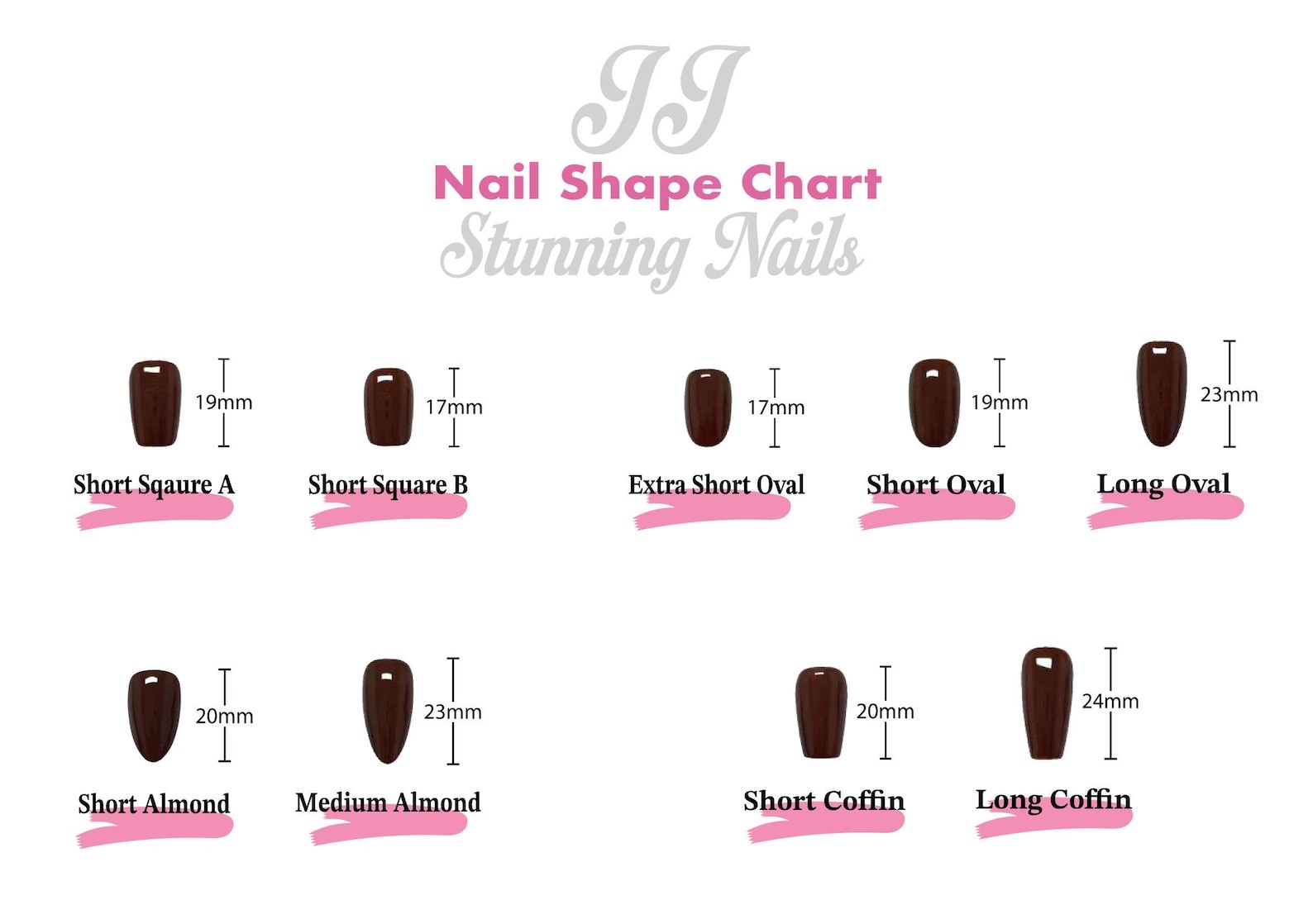 Handmade Pink Cat Eye White Flower Butterfly Medium Almond Press on Nails Set
