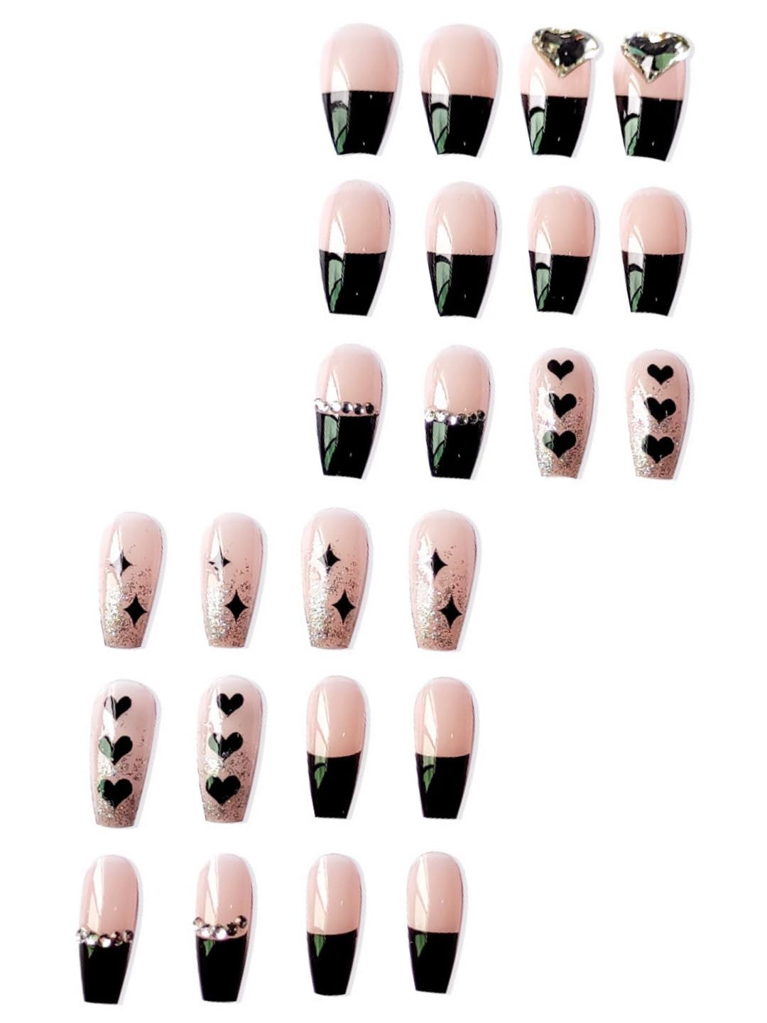 Secret Lives Acrylic Press on Nails Reusable Artificial Designer Fake Nails 24