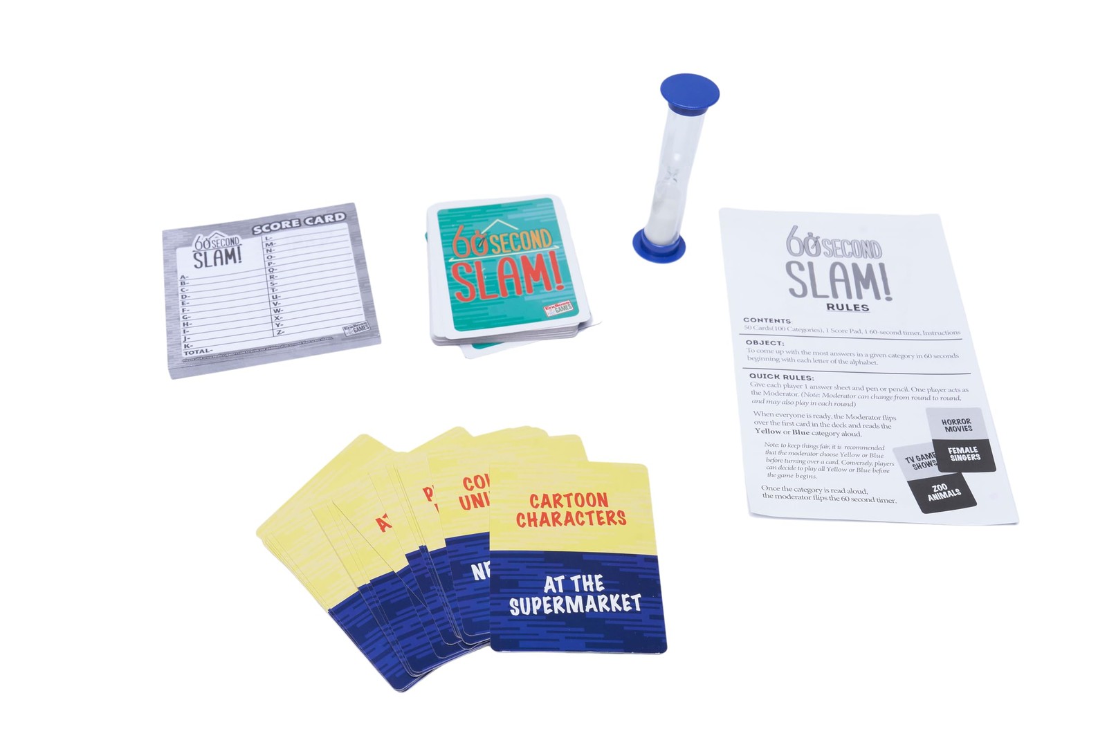 60 Second Slam! – Family Board Game Medium, Multi Color