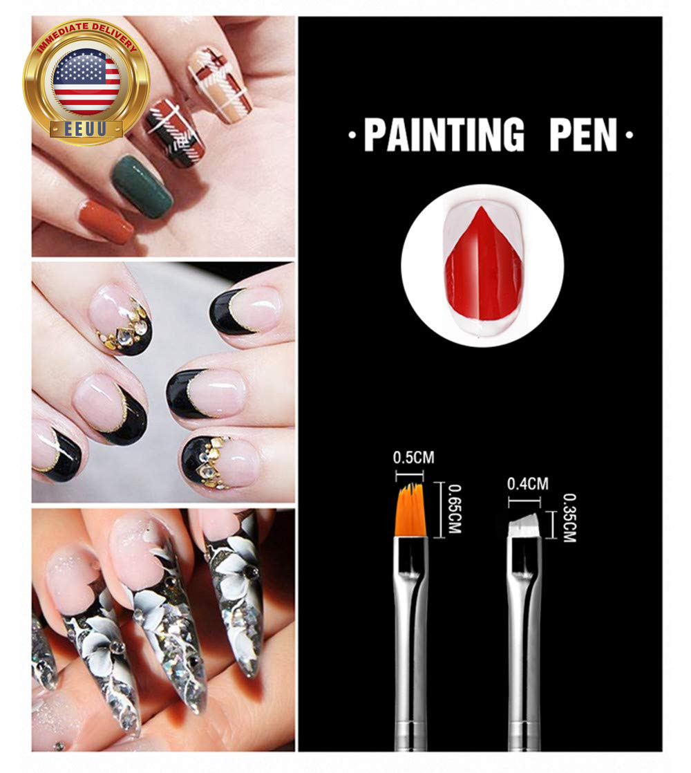 20PCS Nail Art Design Dotting Painting Drawing Polish Brush Pen Tools ⭐️⭐️⭐️⭐️⭐️