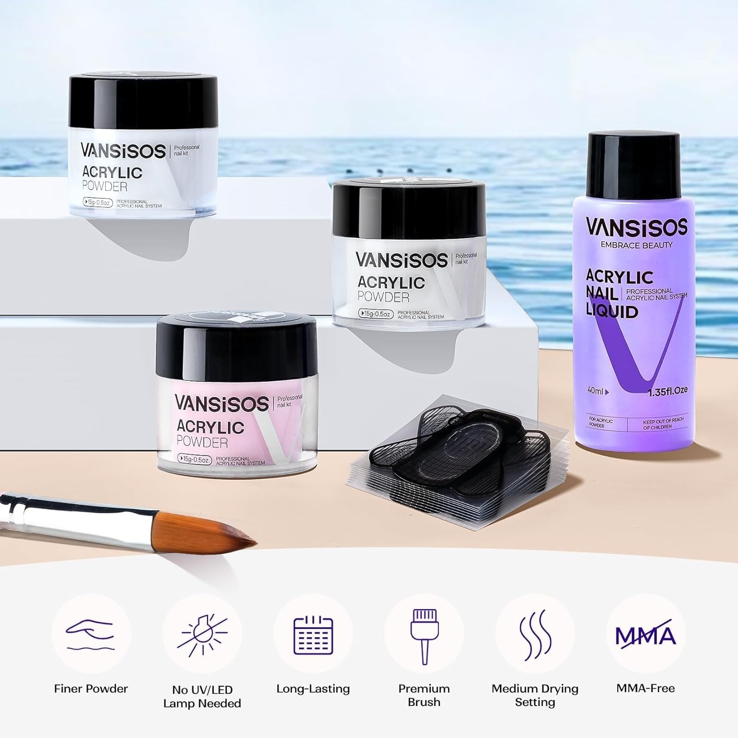 Kit De Uñas Unas Acrilicas Con Deshidratador De Preparacion Y Base Kit De Polvo