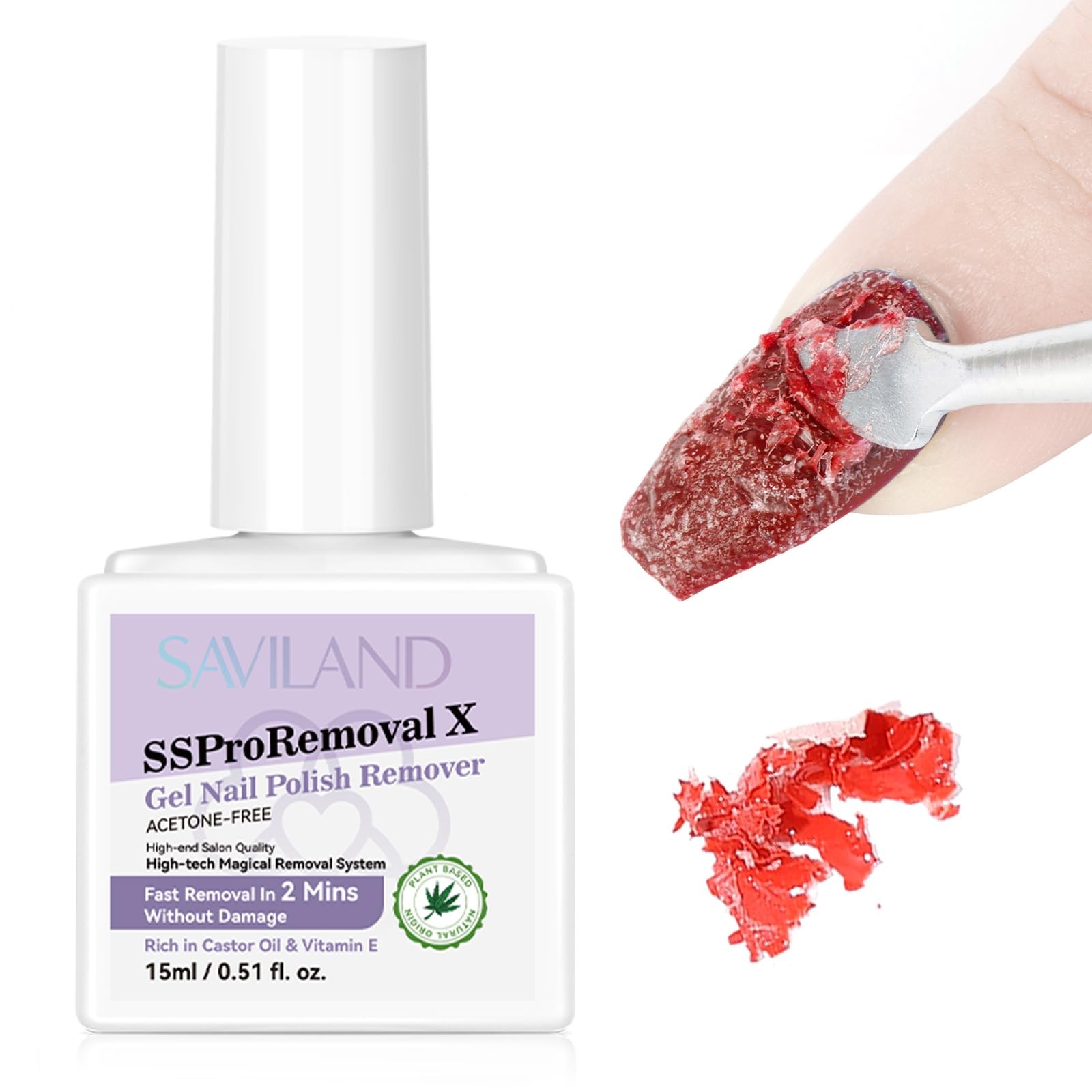 SAVILAND 2 Mins Gel Nail 0.51 Fl Oz (Pack of 1), 1)