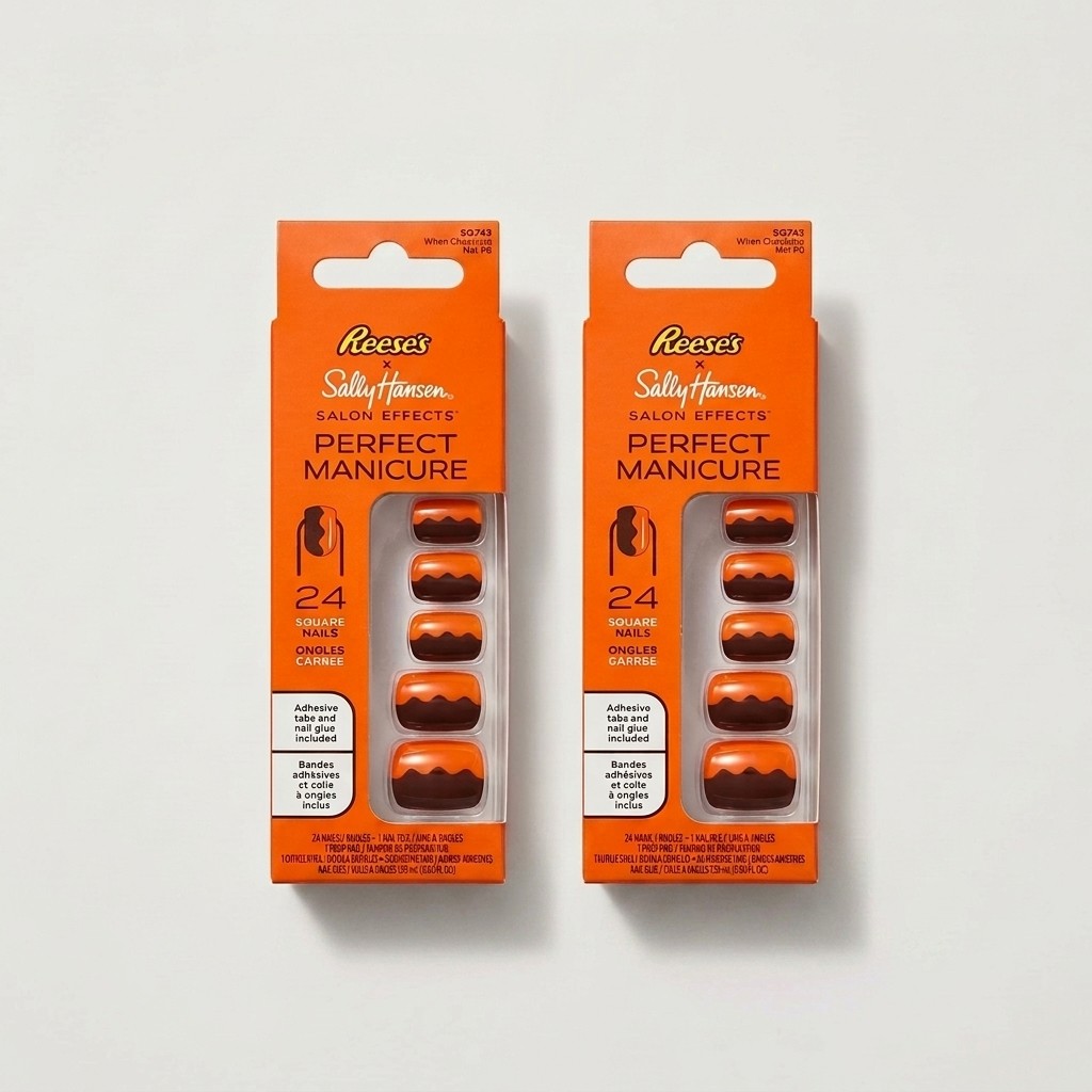 Sally Hansen x Reese’s Salon Effects Perfect Manicure Nails Chocolate Met PB 2pk
