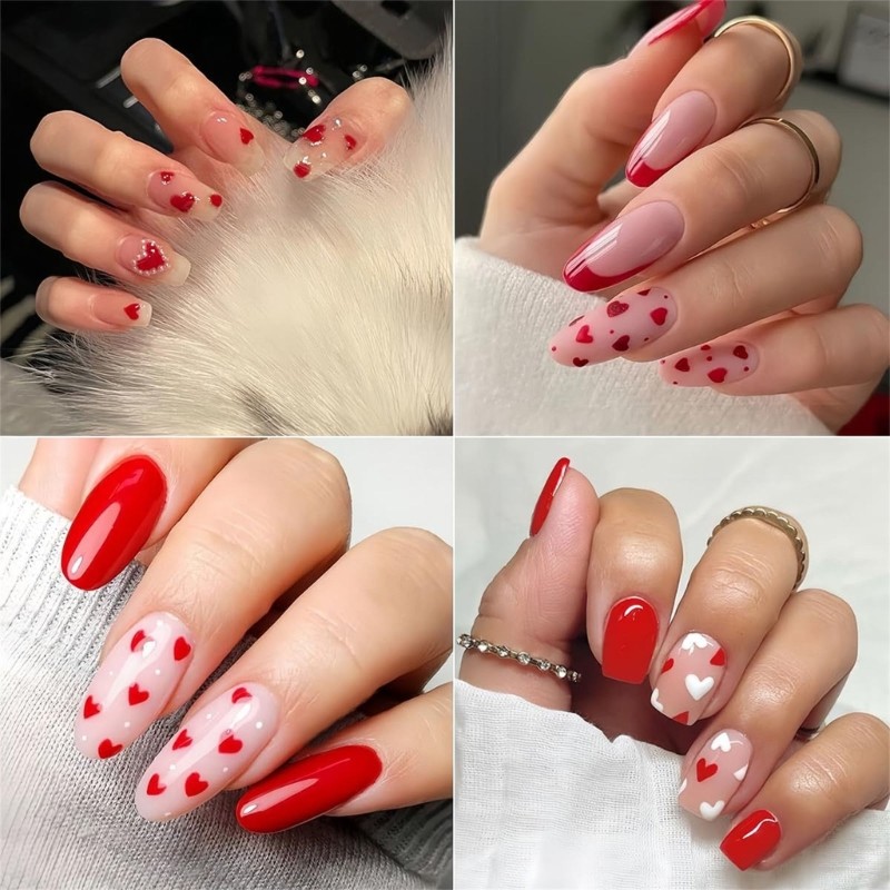 8 Sheet Valentine s Day Nail Art Decals Love Heart 3D Nail Art Stickers Gifts
