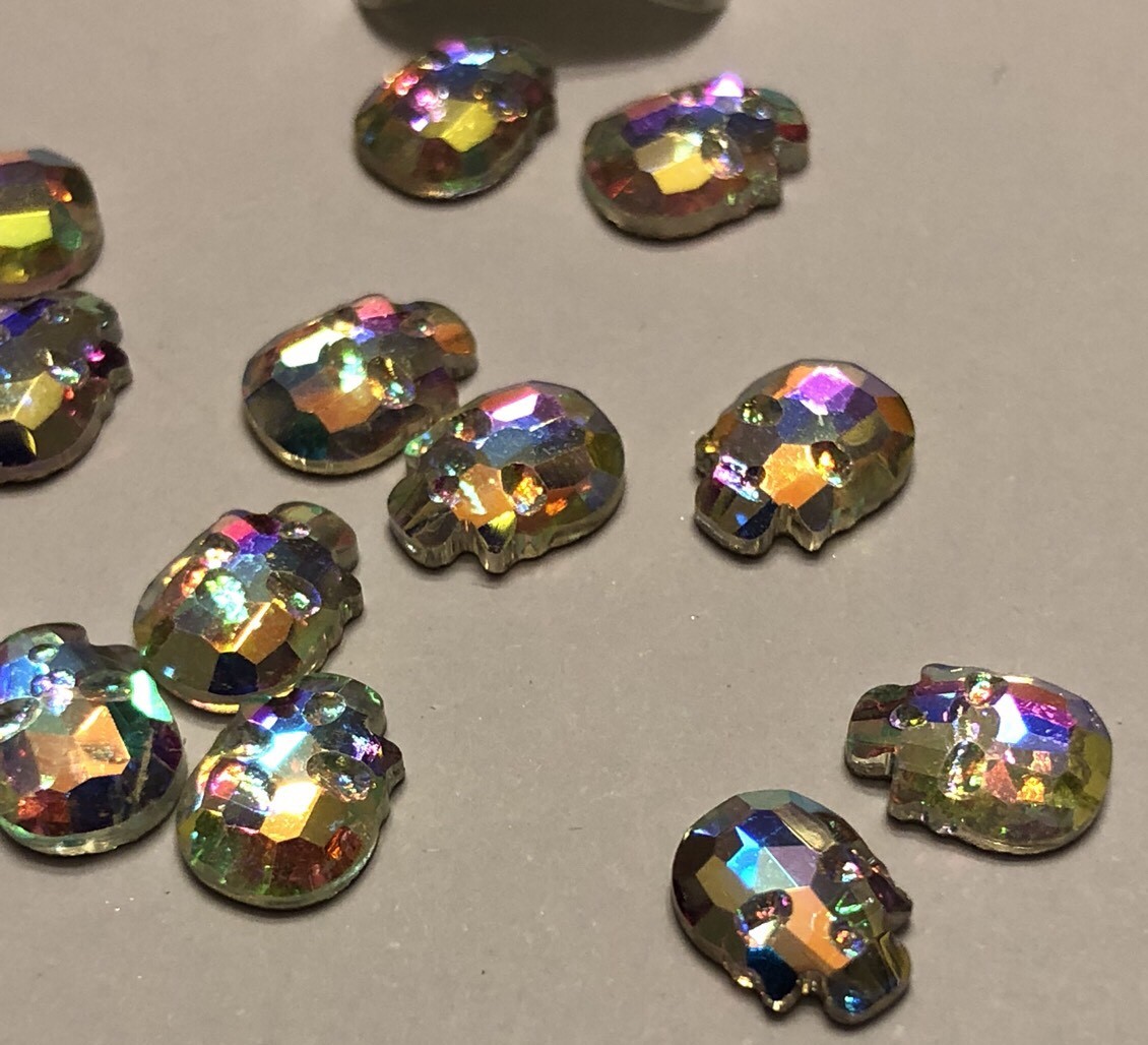 calaberita de cristal aurora boreal o tornasol 4 pz