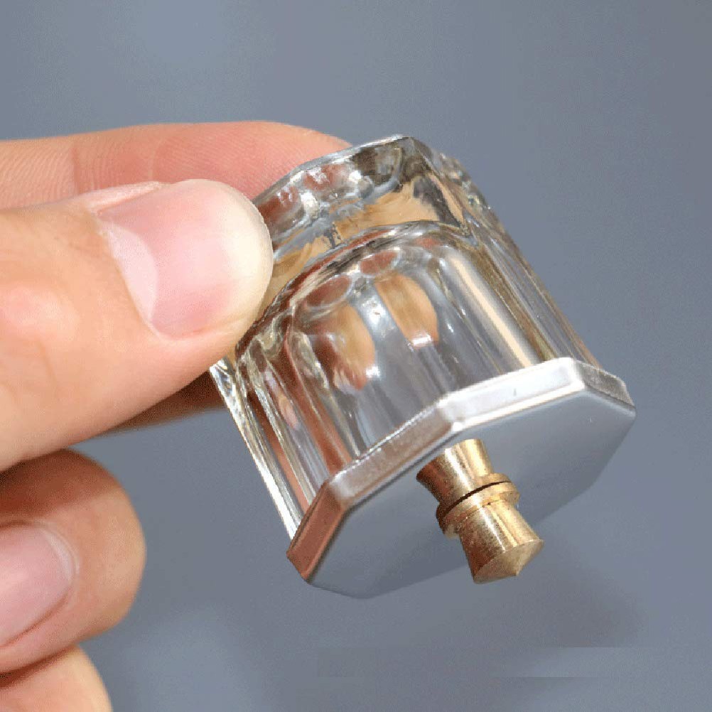 2Pcs Reusable Crystal Nail Art Cups Durable for Acrylic and Powder Mixing