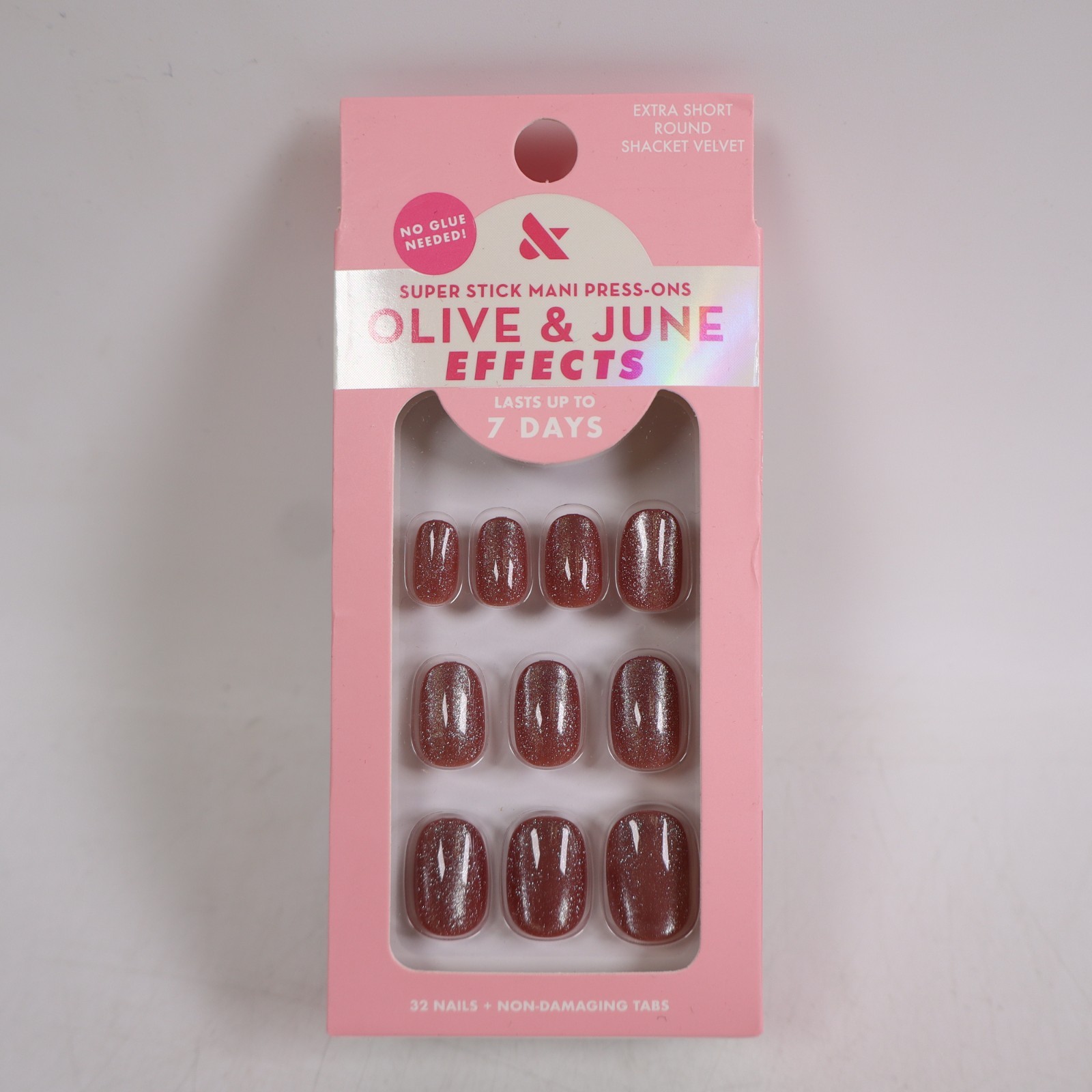 2 PACK Olive & June Effects Super Stick Mani Press On Nails, Shacket Velvet
