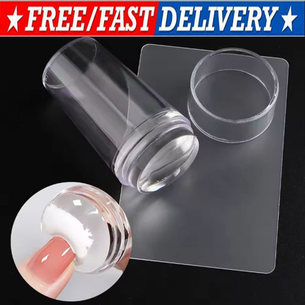 Easy to Clean Silicone Stamps with Scraper for French Nail Fashion Nail Designs