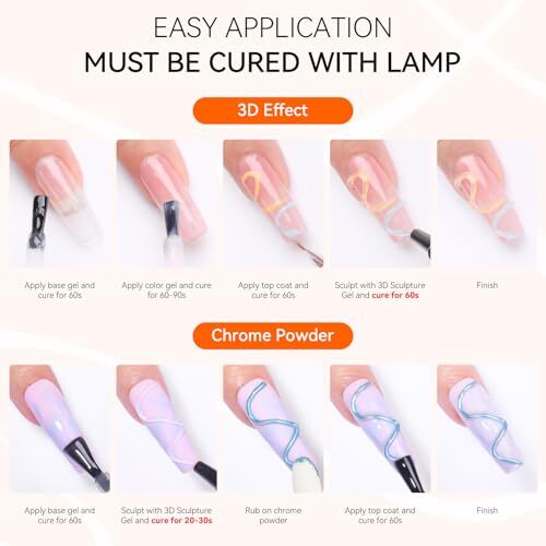 3D Nail Gel – Nail Art Sculpting Gel Nail Glue 15g No Wipe Gel Polish Clear