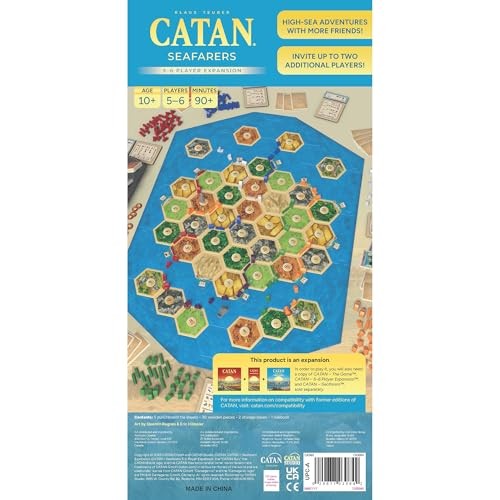 CATAN Seafarers 5-6 Player Board Game 5.8 x 1.69 x 0.1 inches, Multicolor