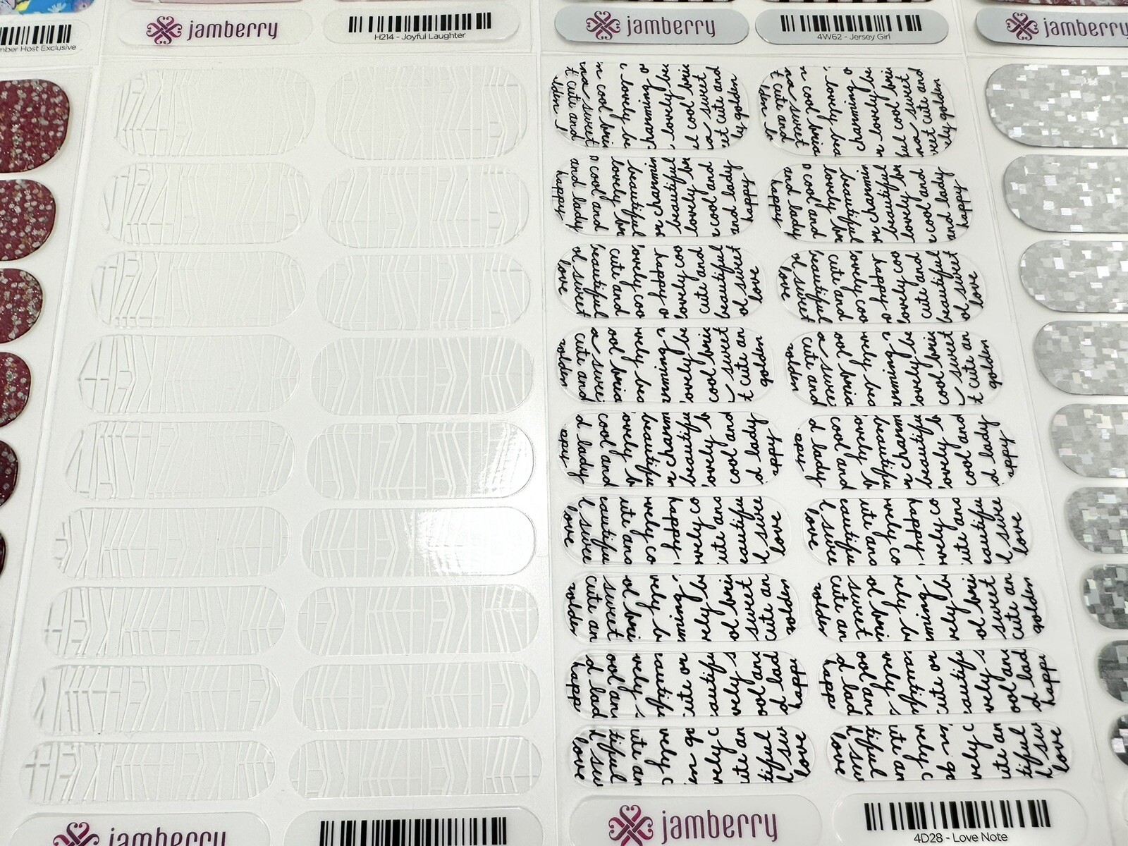 Jamberry Nail Polish Wraps Full Sheets Pattern Flower Sparkle Mixed Lot of 10