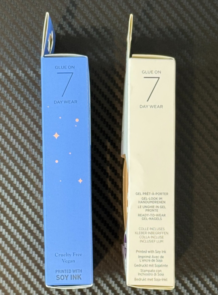 Lot Of 2 Kiss Gel Fantasy Dream Dust & High Volume Sculpted Press-On Nails