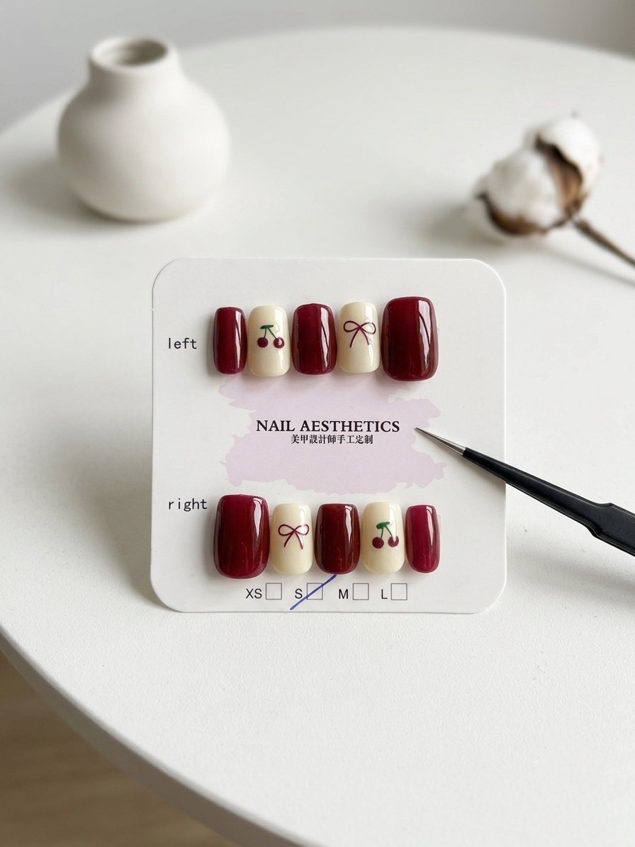 Handcrafted Press-On Nails Premium Quality Hand-Painted 10pcs
