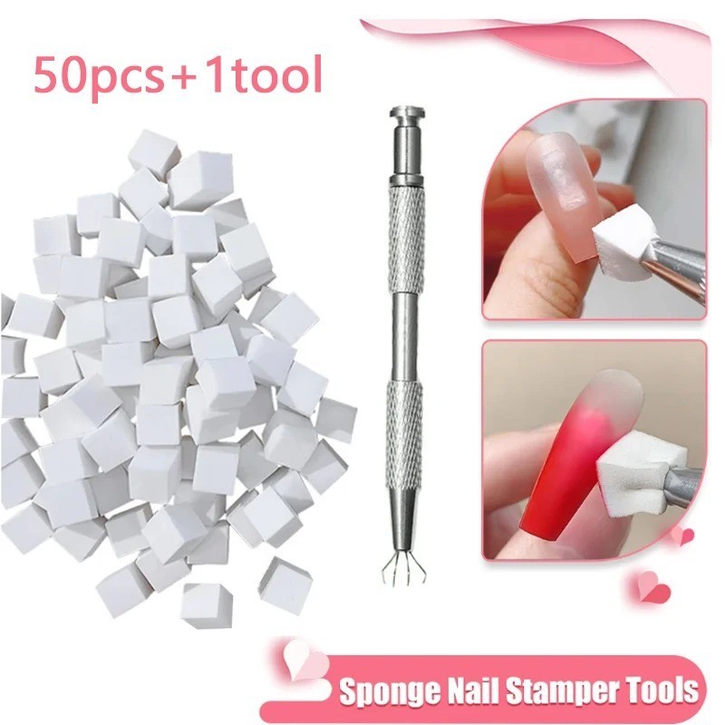 50-Pcs Gradient Nail Art Sponge Set