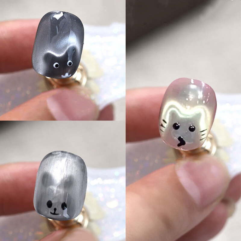 Nail Art Styling Wire Rabbit Bear Cat Eye Magnet Stick Tools For Polish Effects