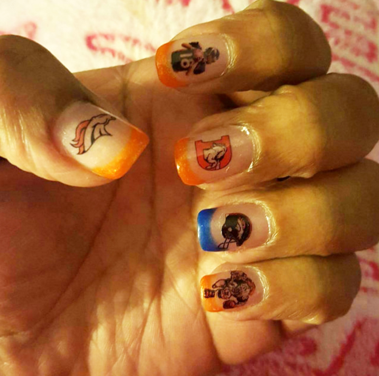 Denver Broncos Nail Art Stickers Transfers Decals Set of 46 – A1312