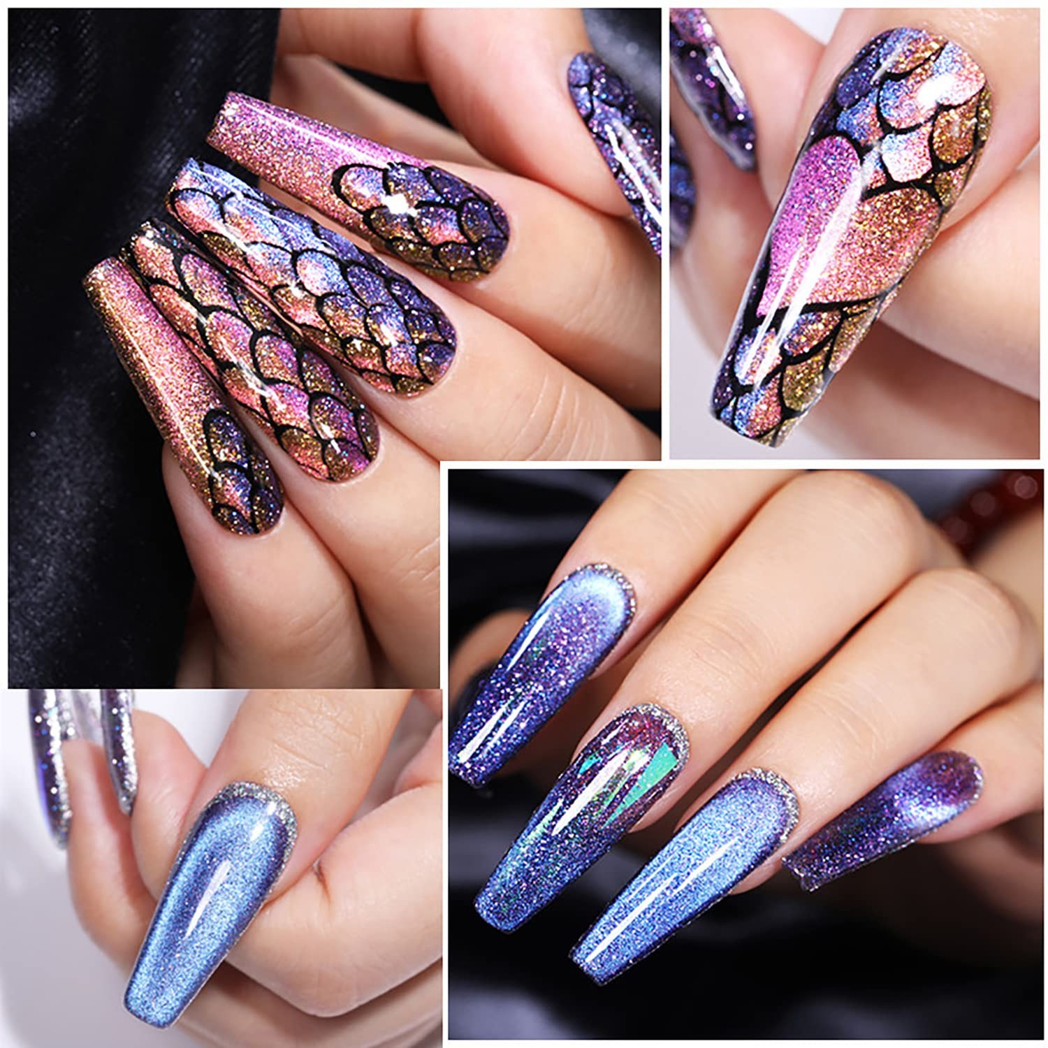 11Pcs Nail Magnet, Cat Eye Magnets for Nails, Nail Polish Magnet Stick 3d Nai…